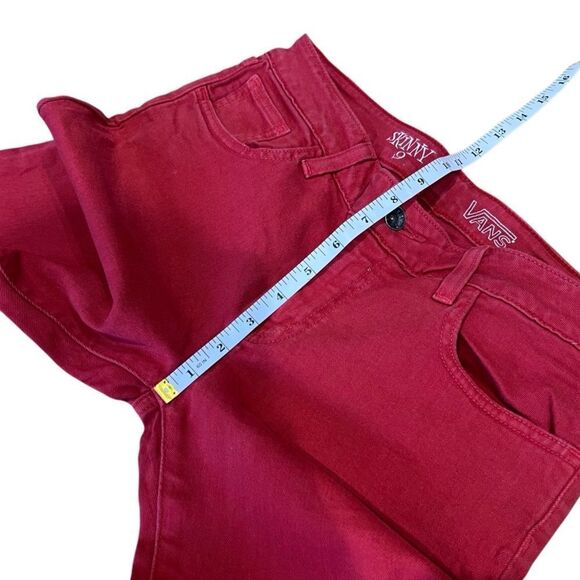 Vans Women's Bold Red Skinny Jeans Size 9 - Picture 14 of 16